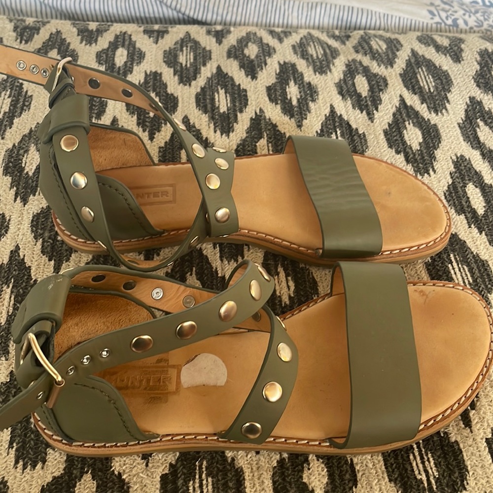 Green Hunter sandals